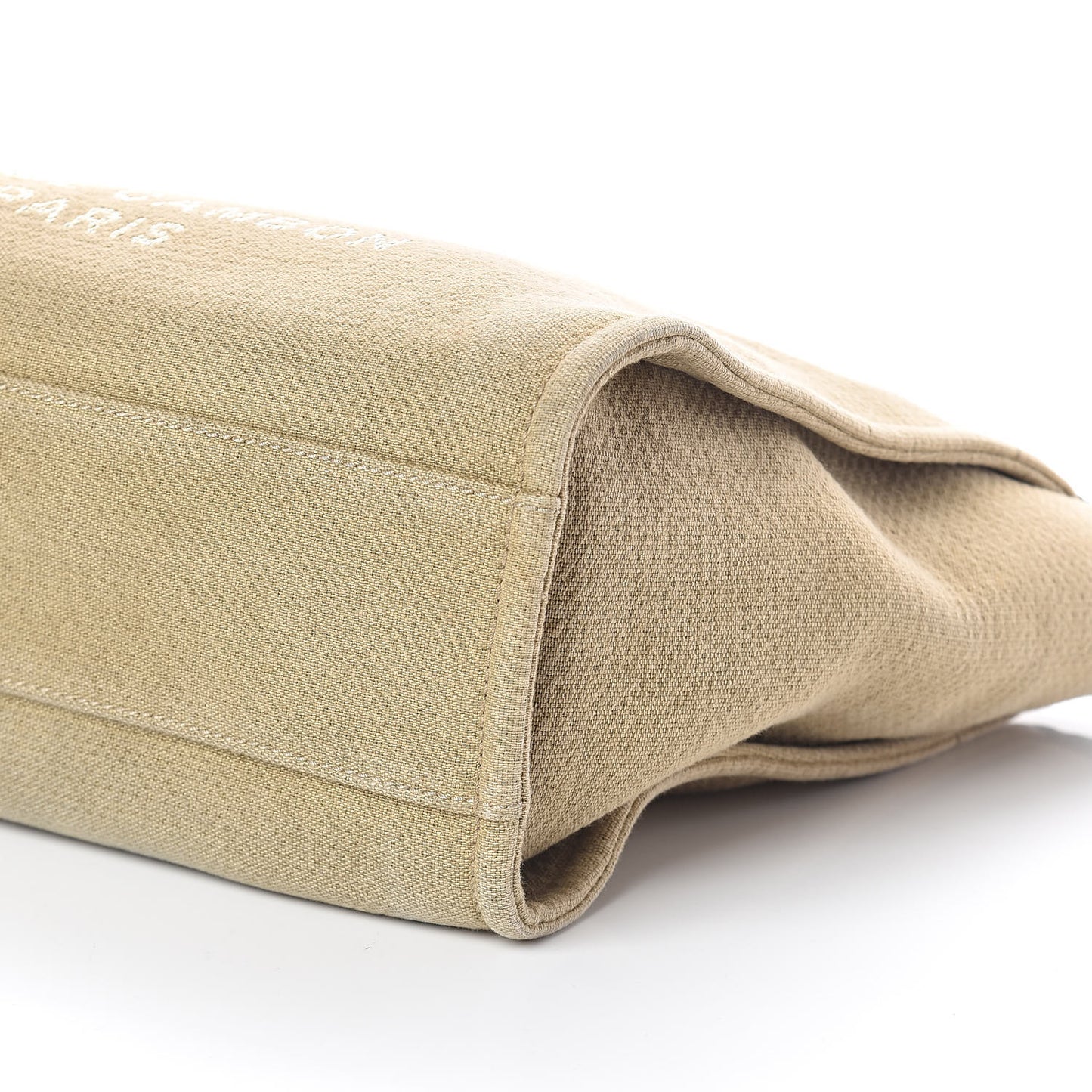 Canvas Large Deauville Tote Beige Black