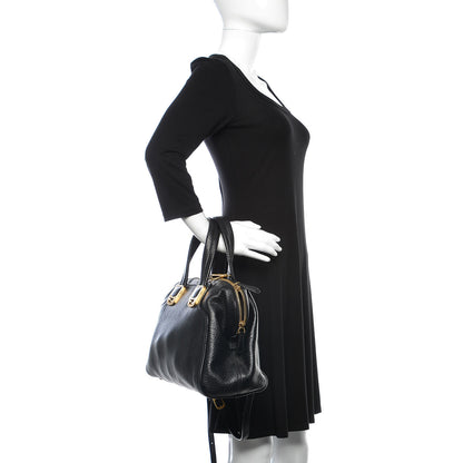 Fendi Pebbled Calfskin Small Chameleon Tote Black 3 of 11