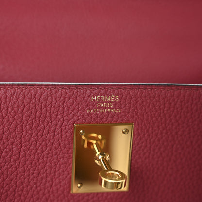 Hermes Togo Kelly Retourne 28 Rouge Grenat 6 of 11