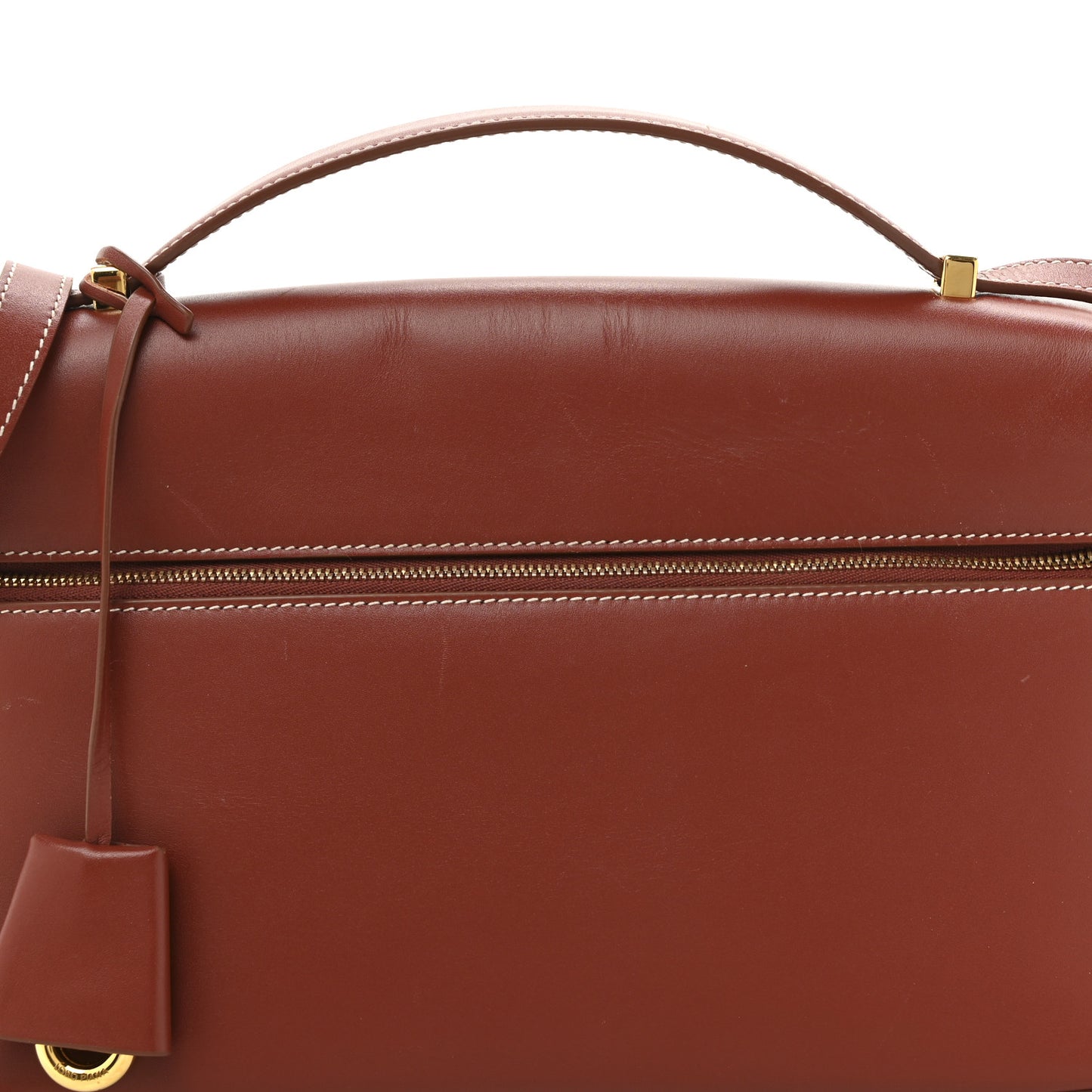 Saddle Calfskin Extra Bag L27 Deep Kummel