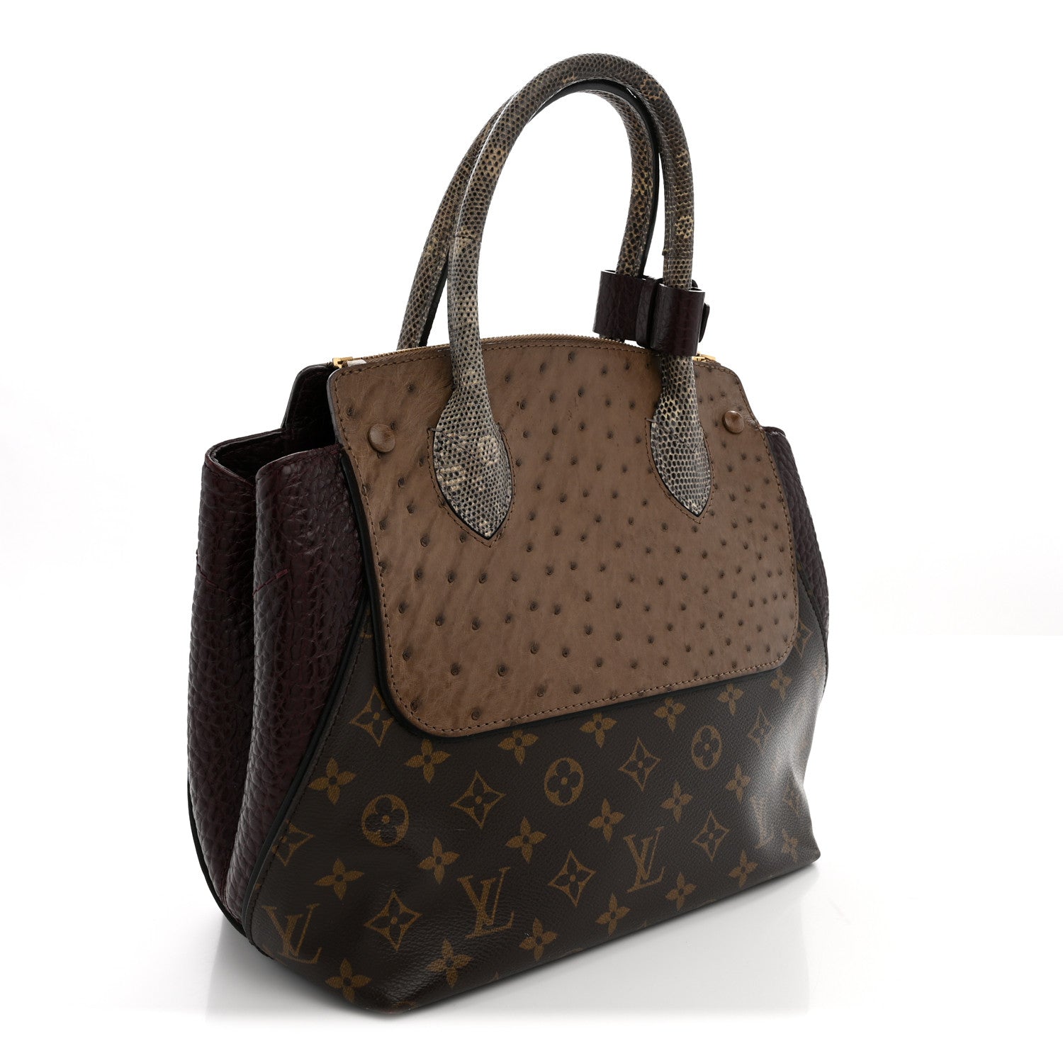 Louis Vuitton Monogram Ostrich Lizard Majestueux PM Bordeaux 3 of 12