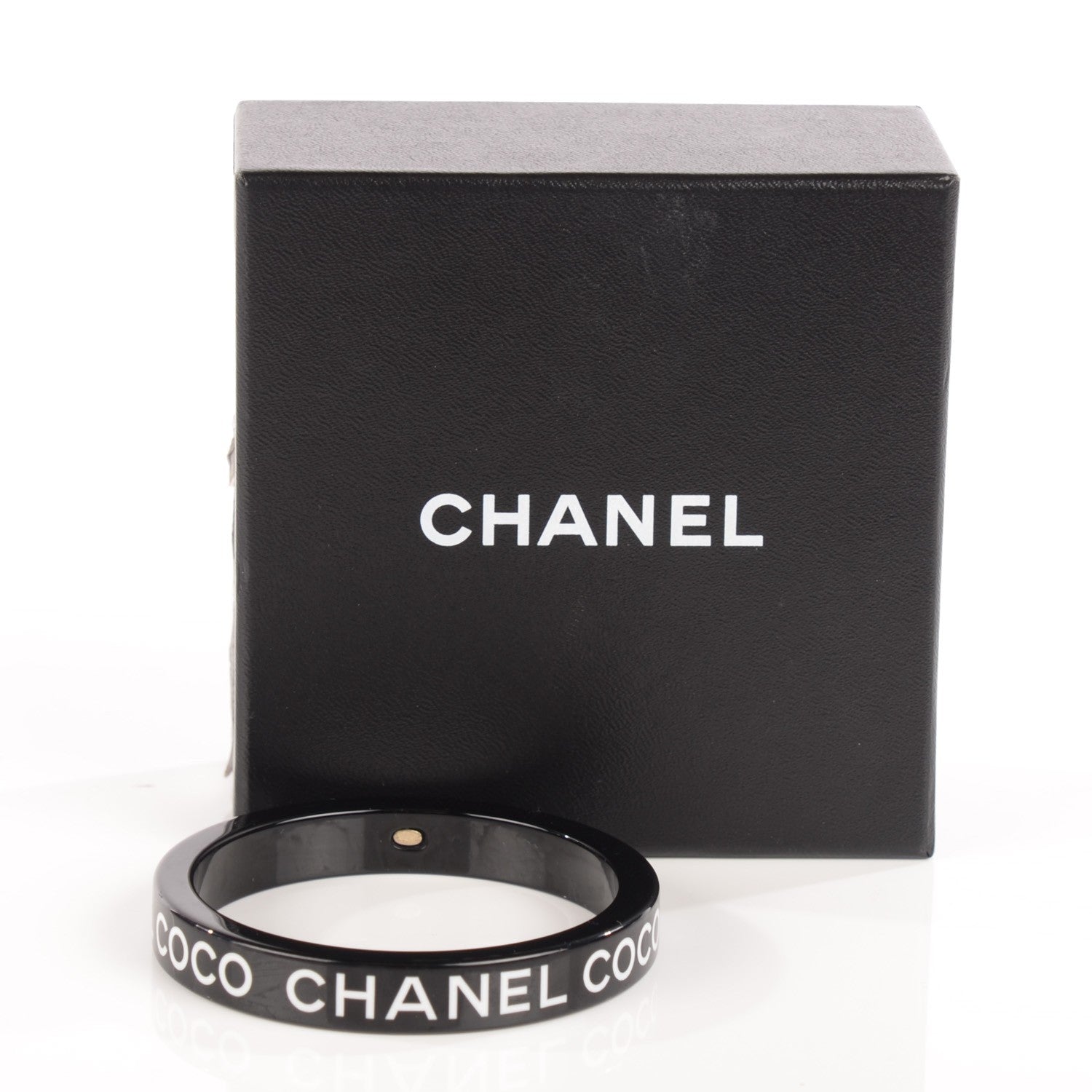 Chanel Resin Coco Bangle Black 3 of 4