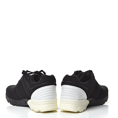 Chanel Tweed Calfskin Sneakers 38.5 Black 7 of 14