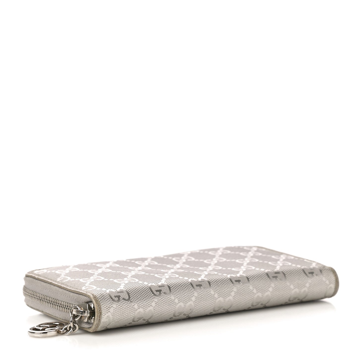 Imprime Monogram GG Pierce Zip Around Wallet Silver