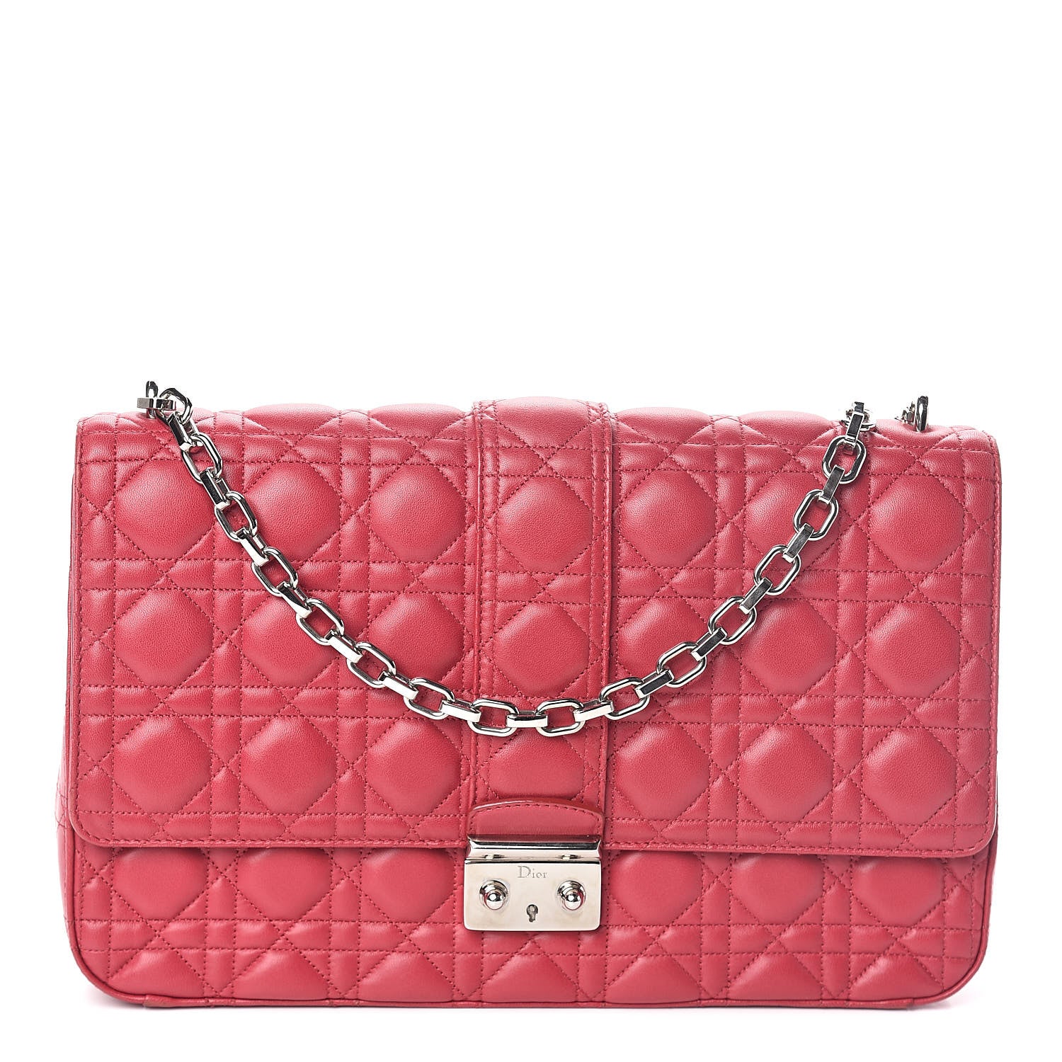 Christian Dior Lambskin Cannage Large Miss Dior Flap Pink 1 of 8