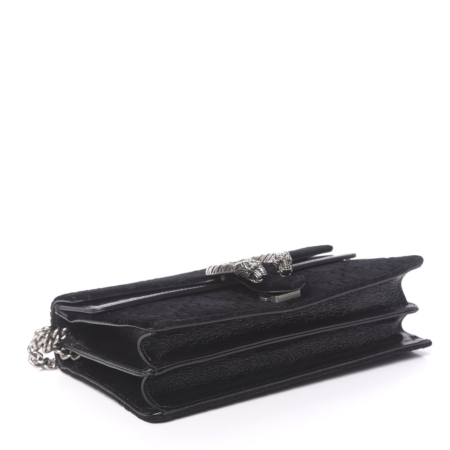 Velvet GG Monogram Small Dionysus Shoulder Bag Black