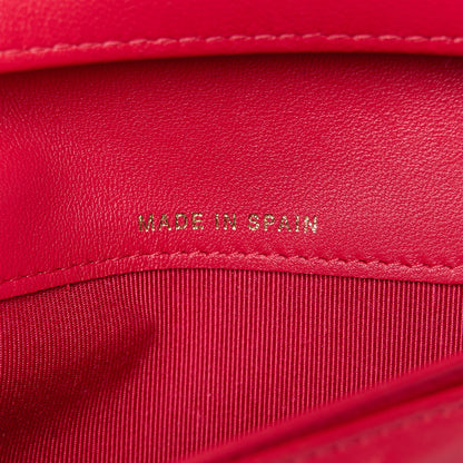 Chanel Lambskin Quilted Yen Wallet Red 8 of 10