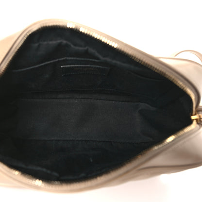 Saint Laurent Calfskin Matelasse Monogram Lou Camera Bag Dark Beige 5 of 12