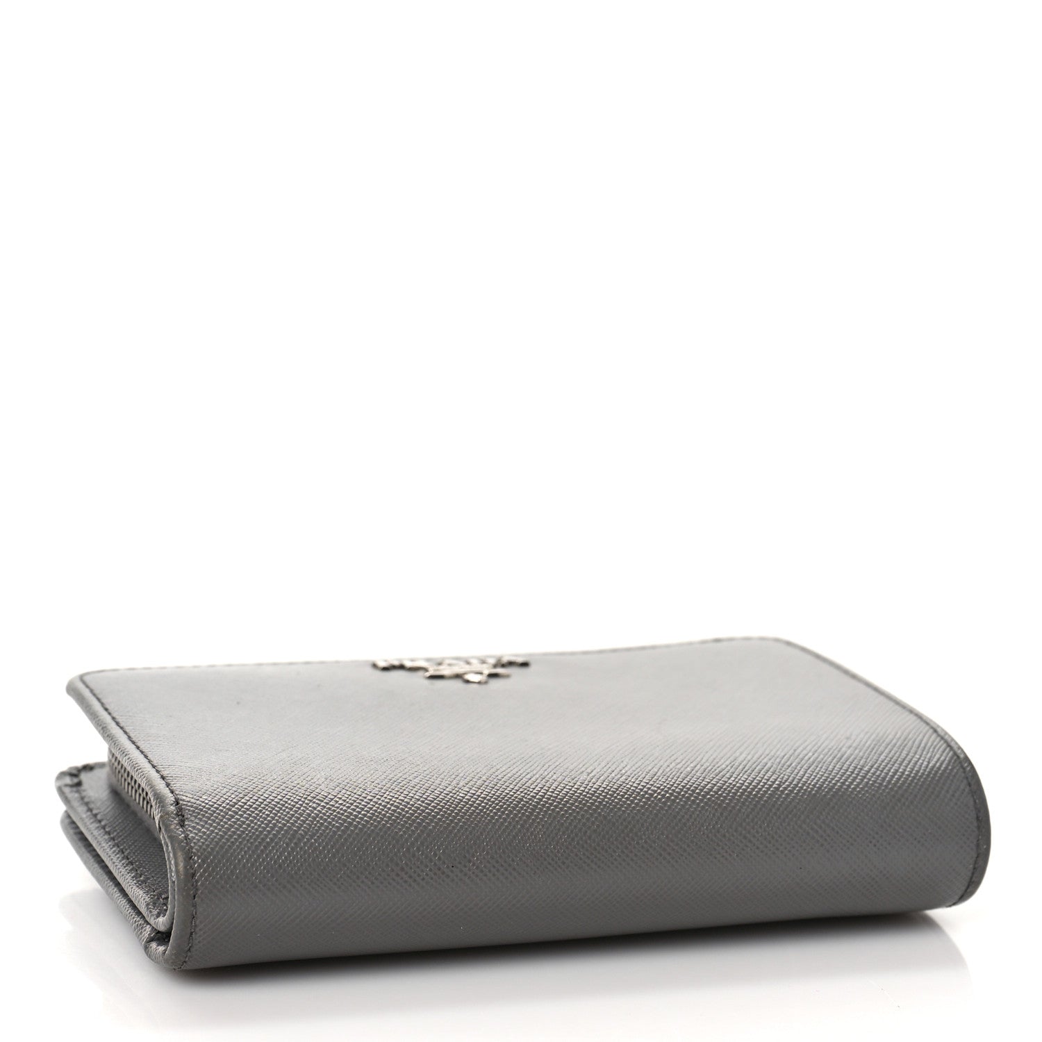 Prada Saffiano Metal Compact Wallet Marmo 4 of 11