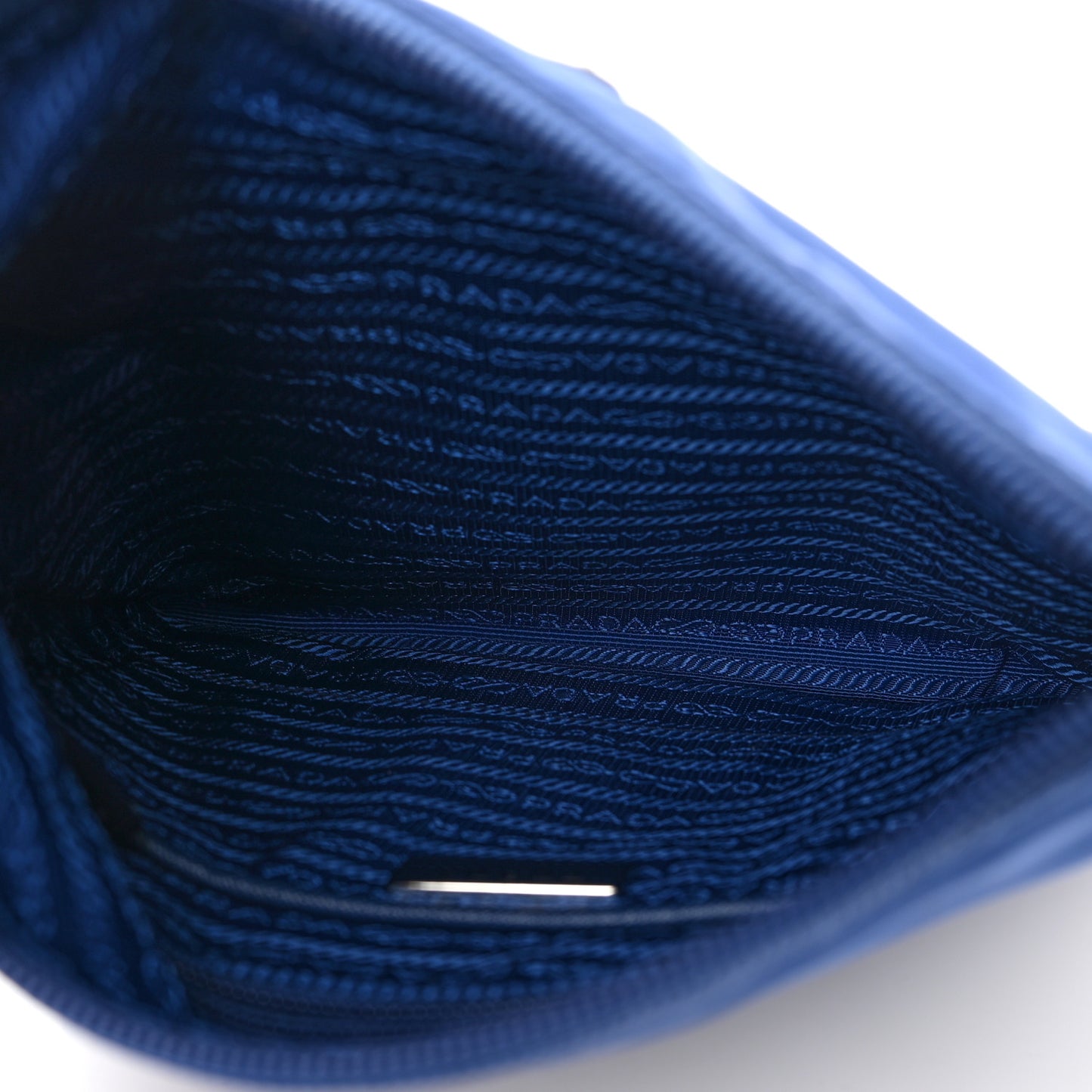 Tessuto Nylon Saffiano Flat Messenger Bag Bluette