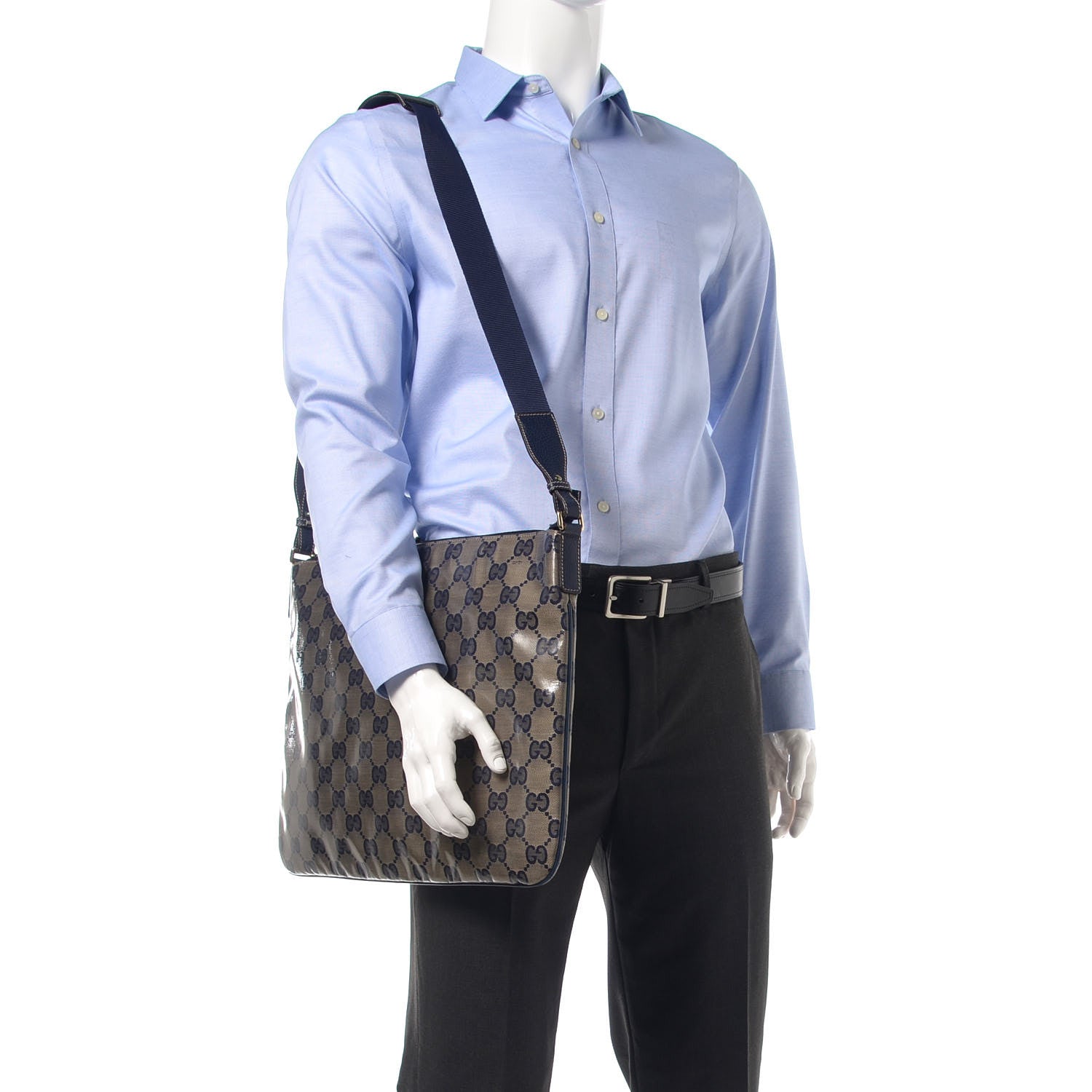 Gucci Crystal Monogram Messenger Bag Navy 2 of 10