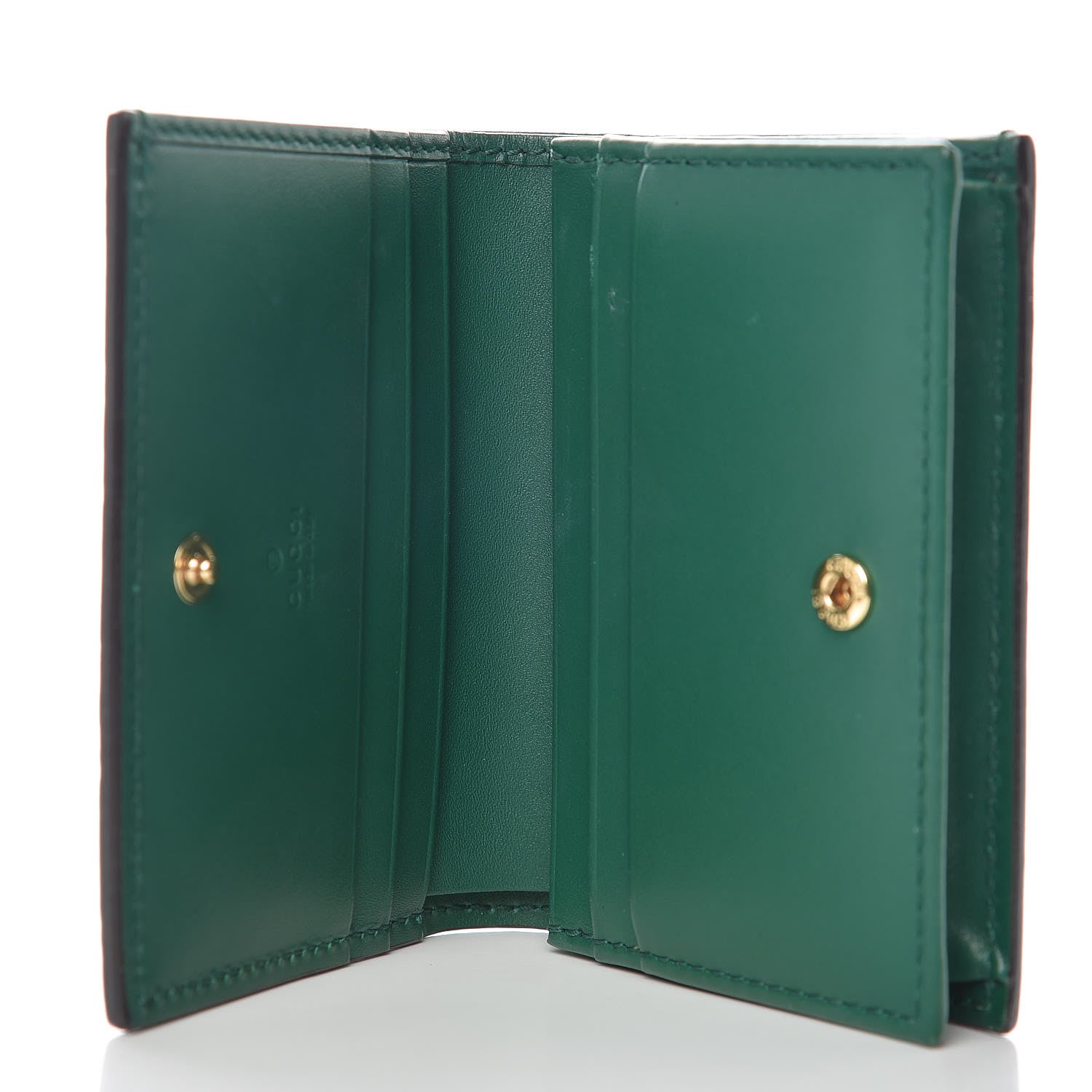 Gucci Guccissima Card Case Wallet Green 5 of 8