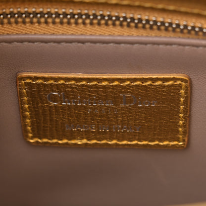 Christian Dior Metallic Grained Calfskin Cannage Small Lucky Badges My Lady Dior Gold 6 of 13