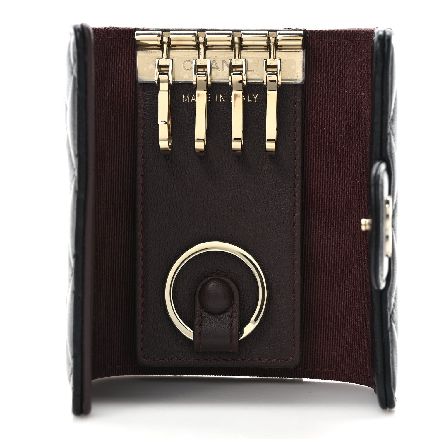 Chanel Lambskin Quilted 4 Key Holder Black 5 of 11