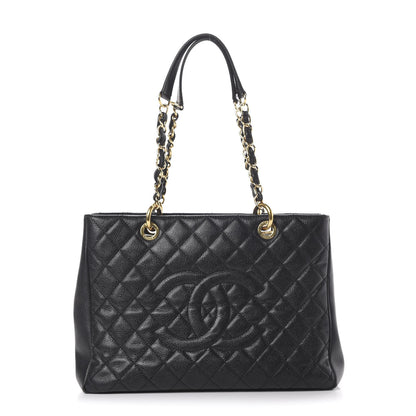 Chanel Caviar Quilted Grand Shopping Tote GST Black 1 of 17