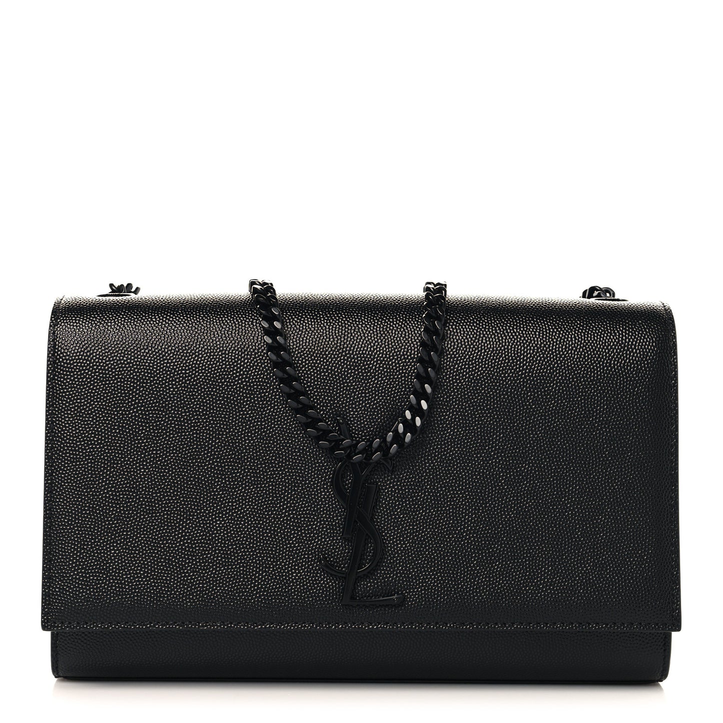 Grain De Poudre Medium Classic Monogram Monochrome Kate Satchel Black