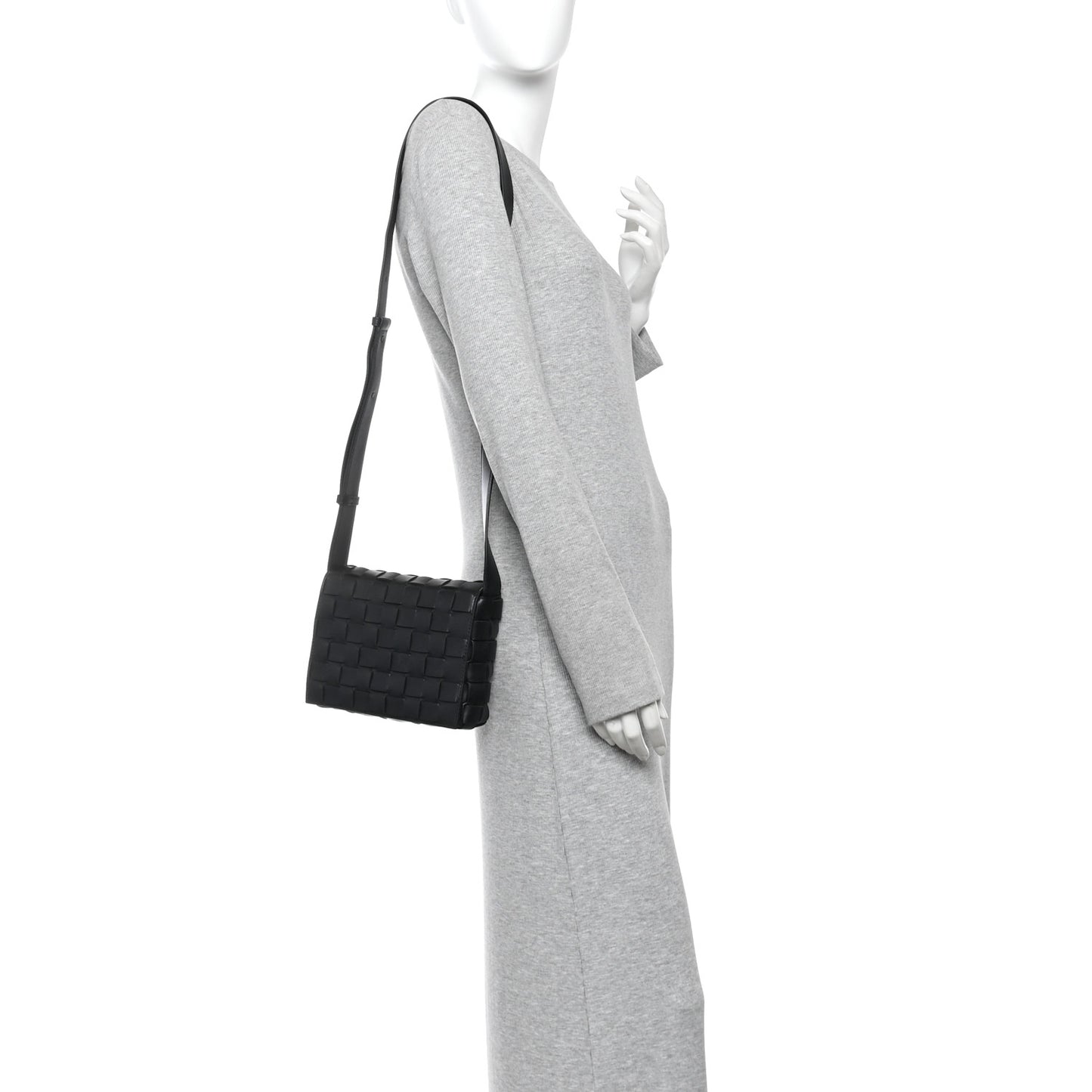 Nappa Intrecciato Orto Messenger Bag Black