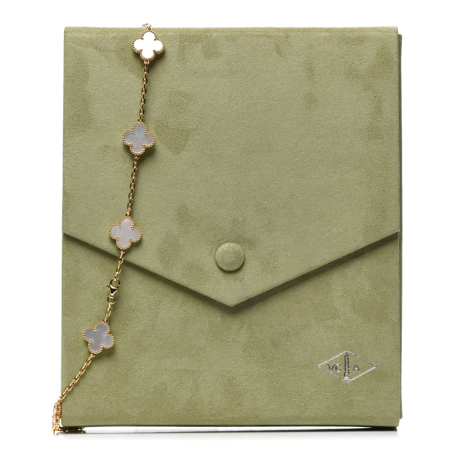 Van Cleef & Arpels 18K Yellow Gold Mother of Pearl 10 Motifs Vintage Alhambra Necklace 8 of 8