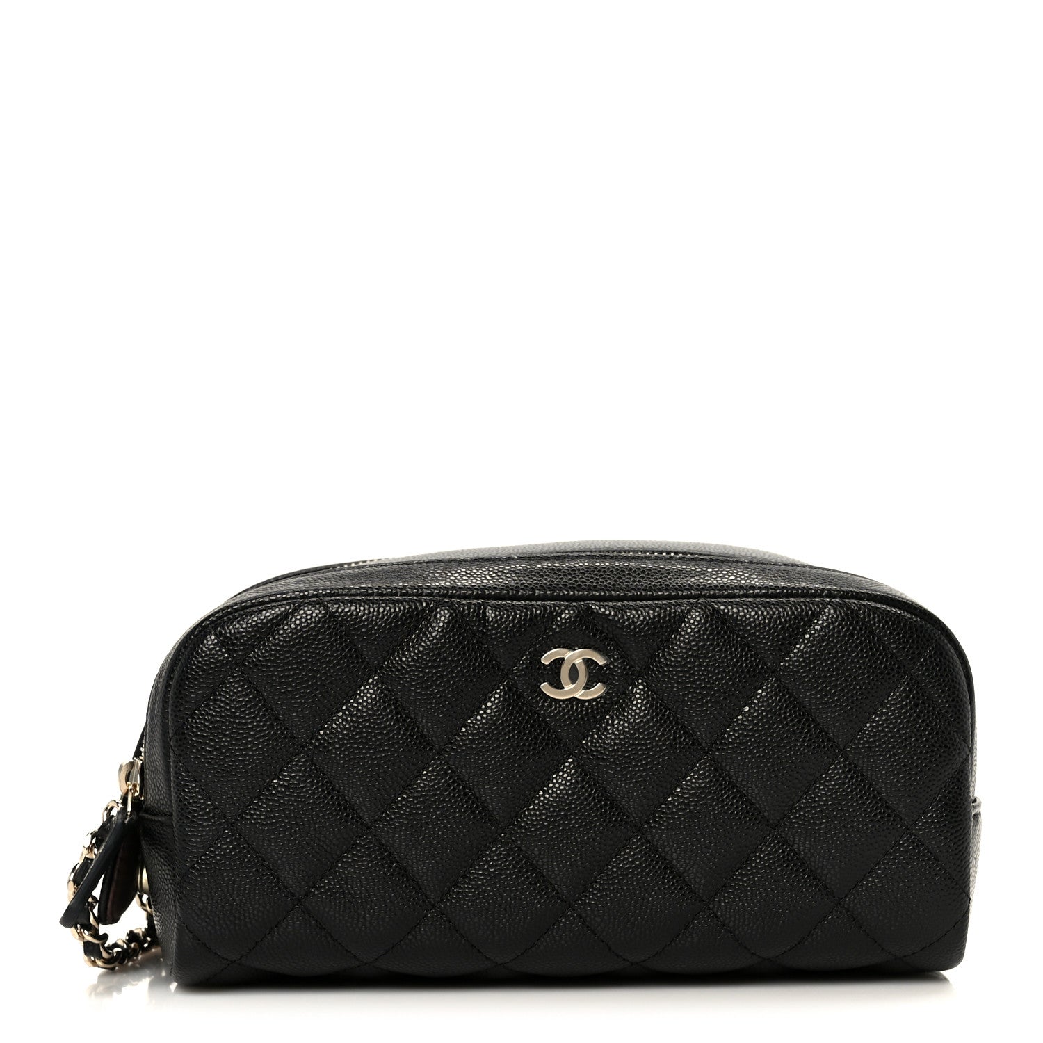 Chanel Caviar Quilted Toiletry Case With Chain Black 1 of 9
