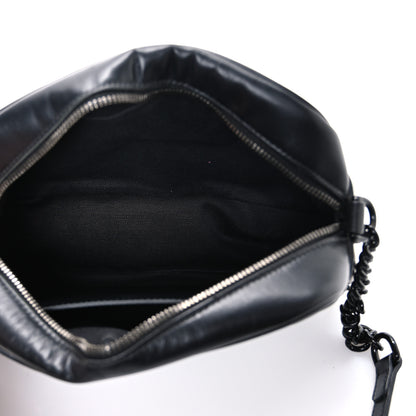 Gucci Calfskin Matelasse Monochrome Small GG Marmont Chain Shoulder Bag Black 5 of 11