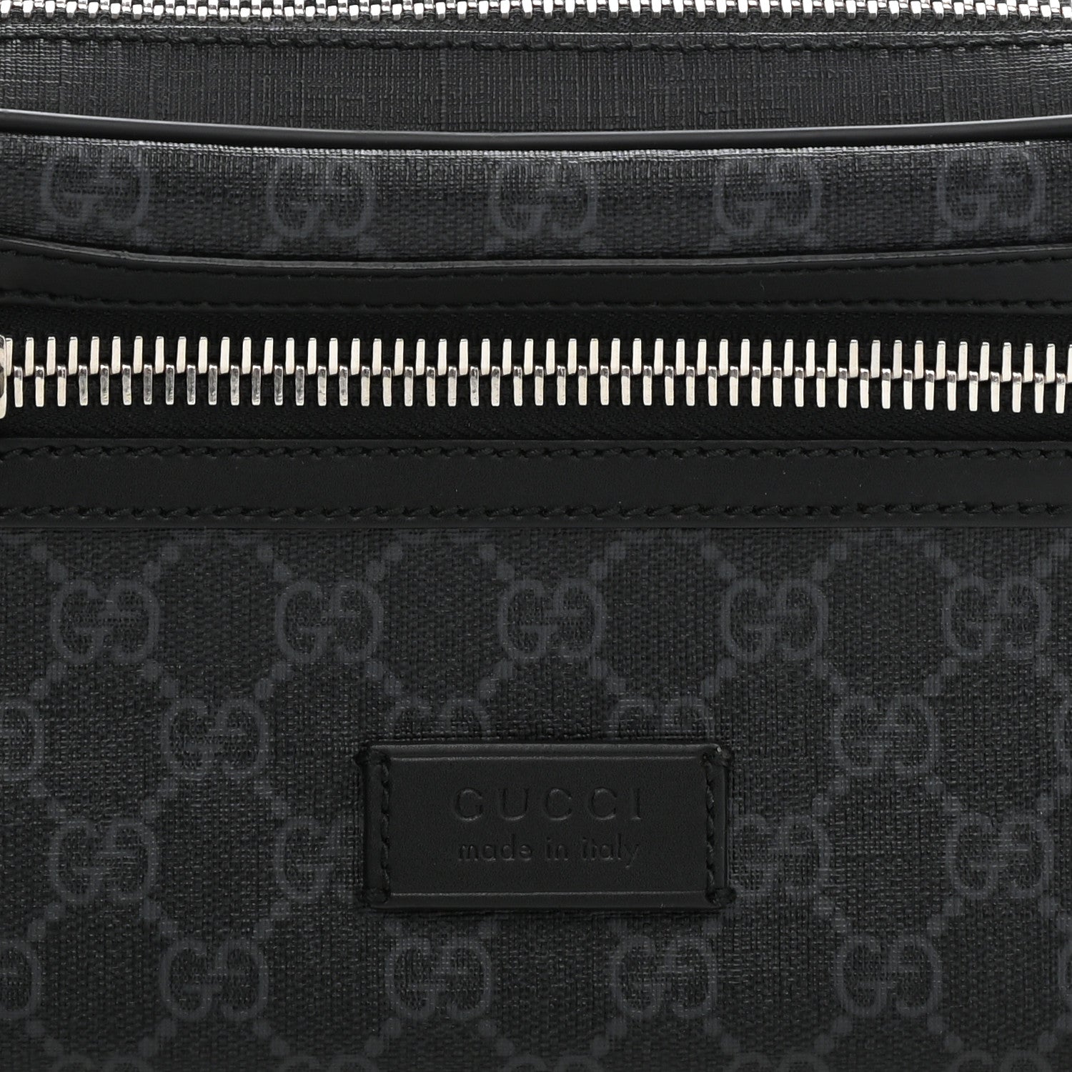 Gucci Soft GG Supreme Monogram Web Belt Bag Black Grey 8 of 10