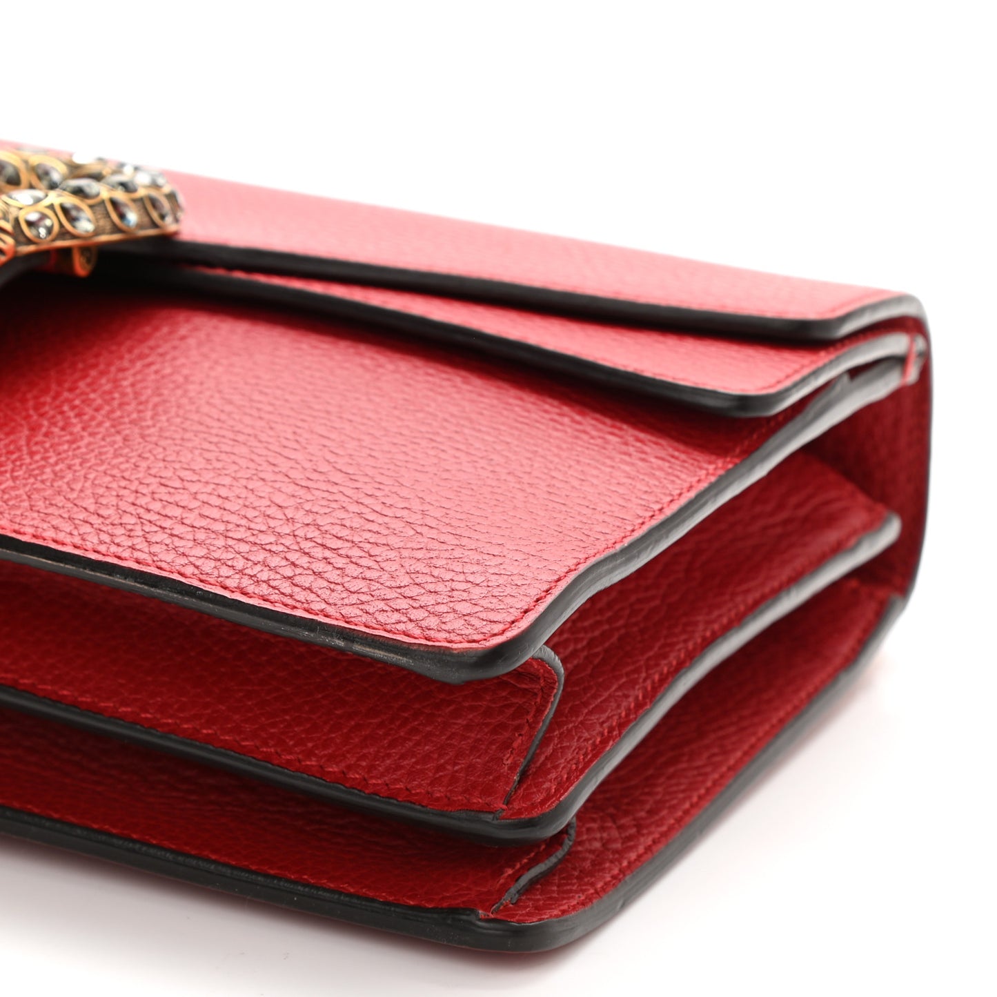 Dollar Calfskin Swarovski Crystal Small Dionysus Shoulder Bag Hibiscus Red