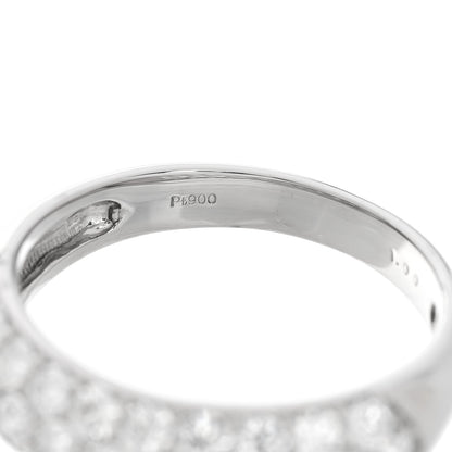 Parker & West by FASHIONPHILE Platinum Diamond 1.00ctw Three Row Half Eternity Band Ring 49 5 4 of 5
