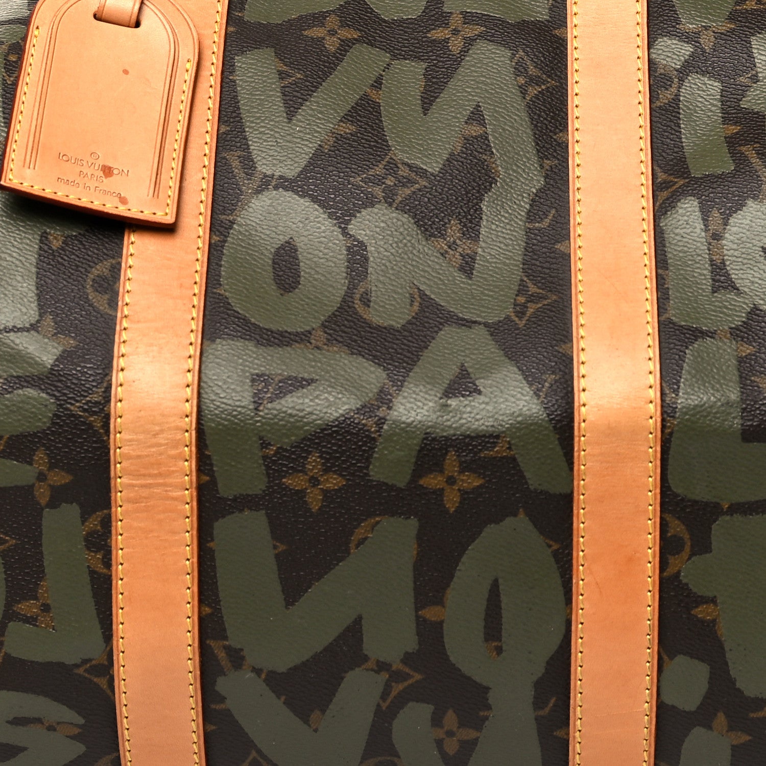 Louis Vuitton Graffiti Keepall 50 Kaki 8 of 18
