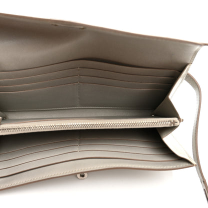 Hermes Box Guilloche Kelly Longue Wallet Gris Perle 5 of 12