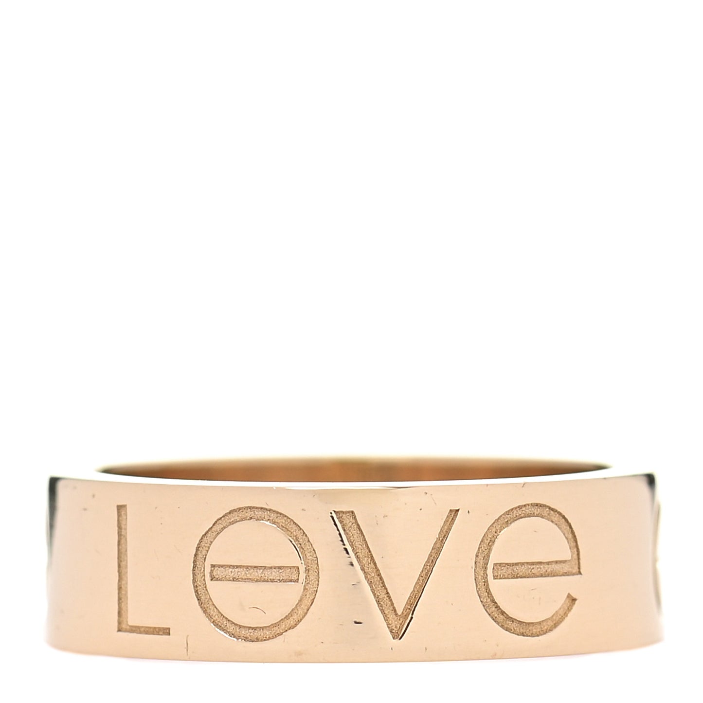 18K Yellow Gold 5.5mm Engraved LOVE Ring 51 5.75