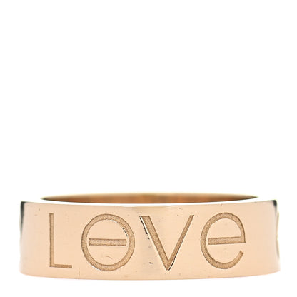 Cartier 18K Yellow Gold 5.5mm Engraved LOVE Ring 51 5.75 3 of 5