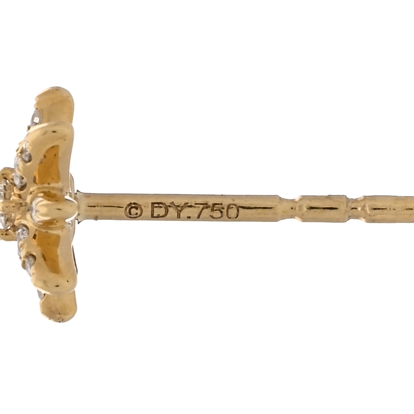 18K Yellow Gold Diamond Petite Starburst Earrings