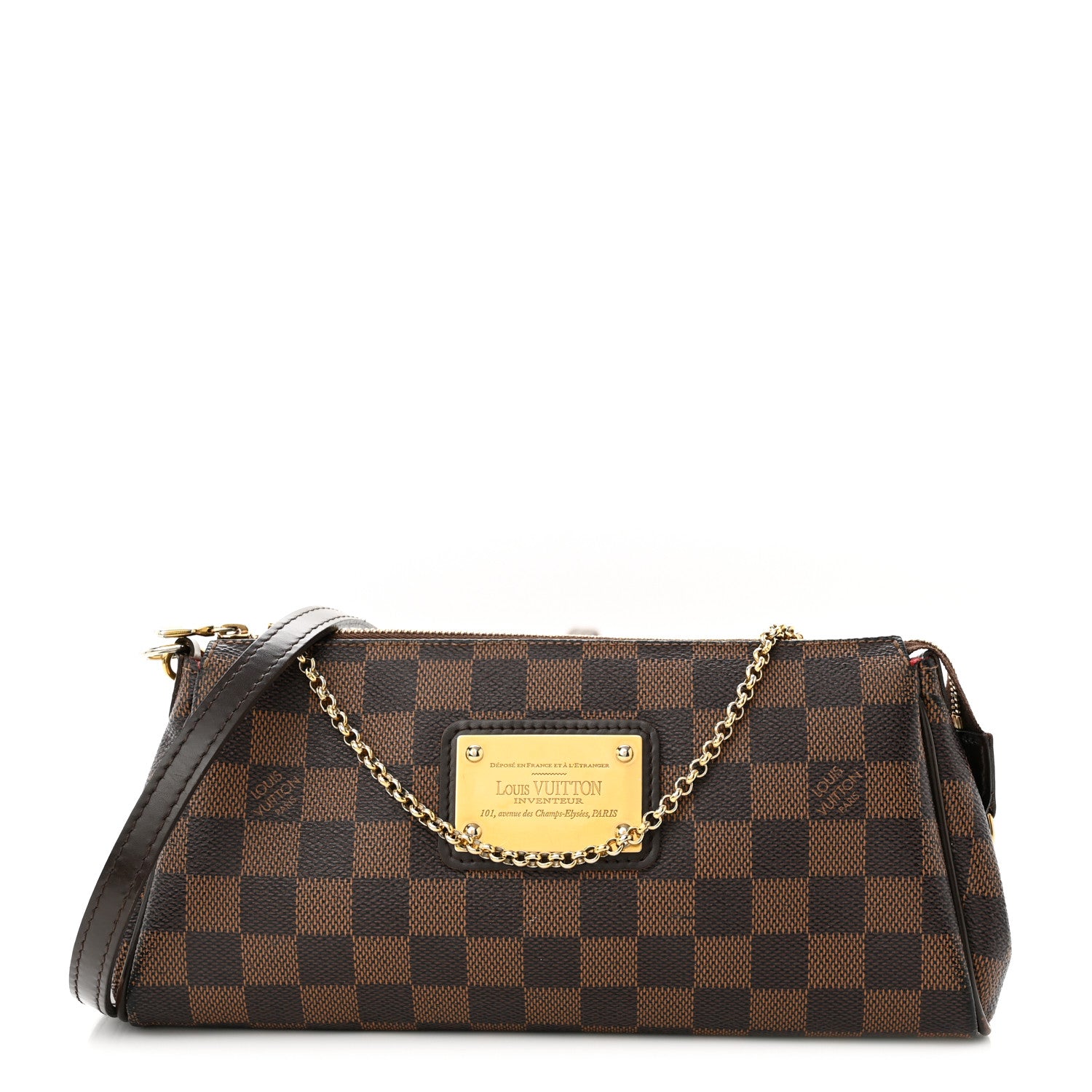 Louis Vuitton Damier Ebene Eva Clutch 1 of 11
