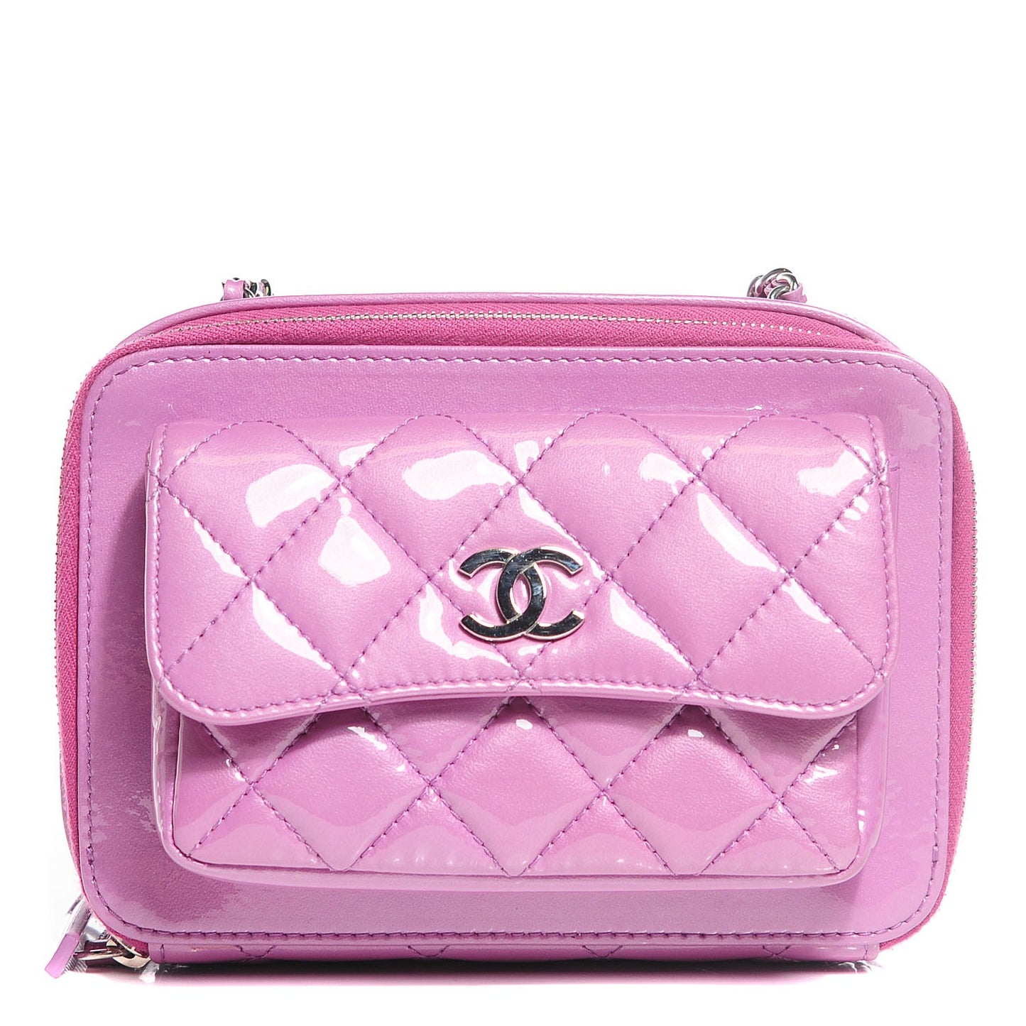 Patent Quilted Small Pocket Box Camera Case Purple