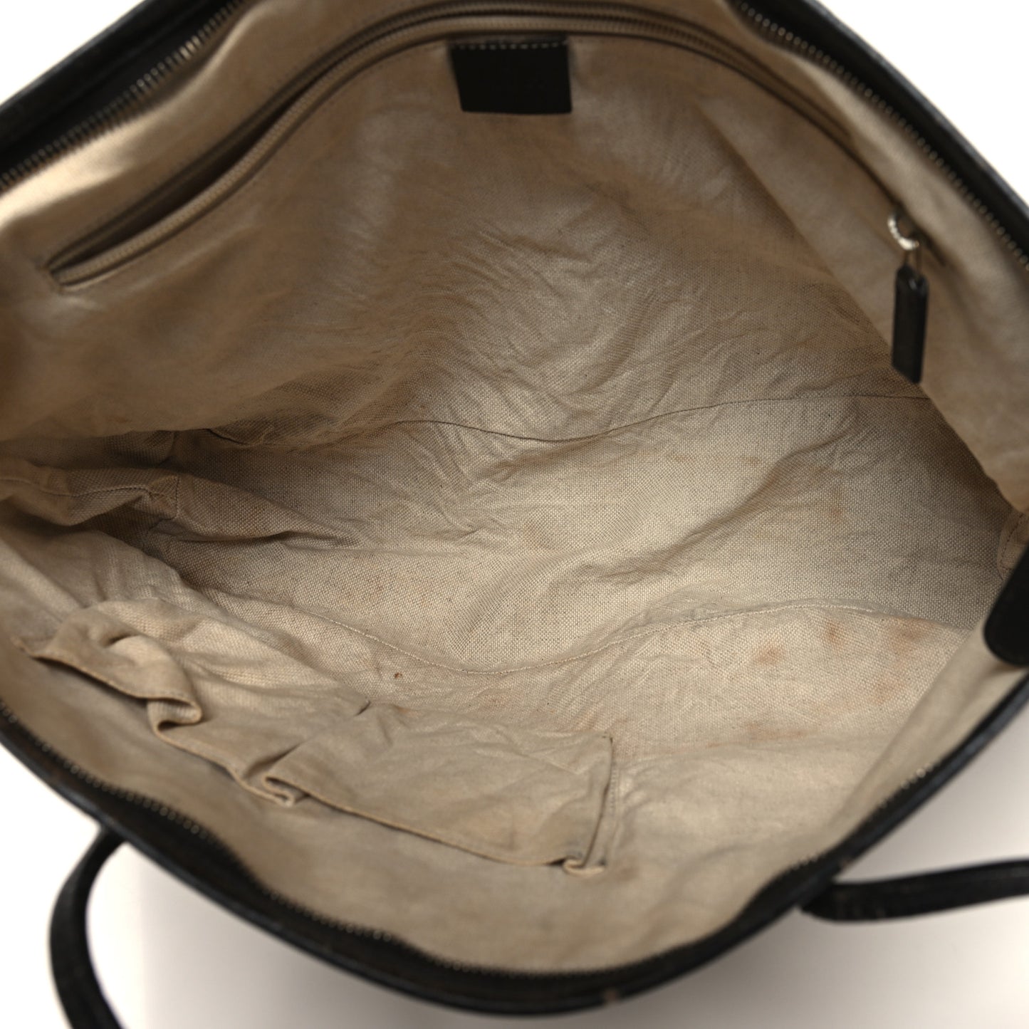 GG Supreme Monogram Medium Zippered Tote Dark Brown