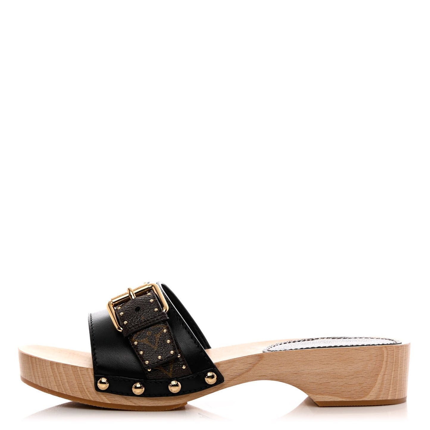 Calfskin Monogram Cottage Mules 37 Black