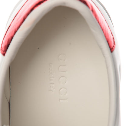 Gucci Calfskin Ayers Bee Embroidered Womens Ace Sneakers 36 White Green 8 of 11