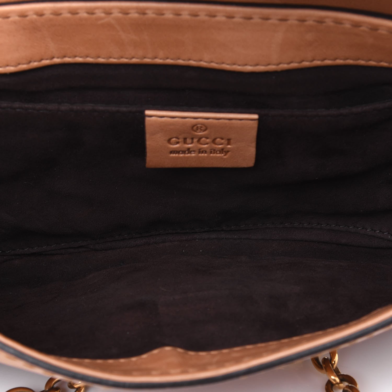 Gucci Calfskin Snaffle Bit Evening Bag Brown 5 of 19