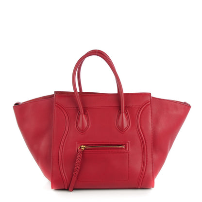 Celine Supple Calfskin Medium Phantom Luggage Red 1 of 8