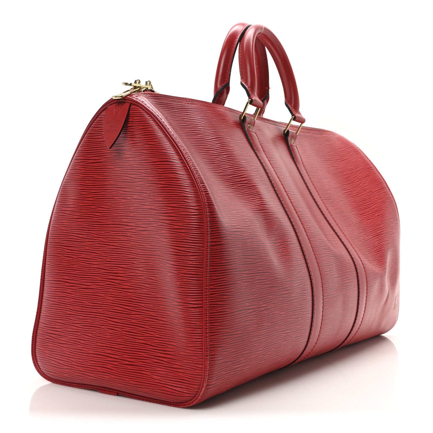 Louis Vuitton Epi Keepall 45 Castillan Red 5 of 17