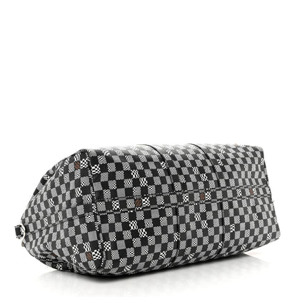 Louis Vuitton Damier Distorted Keepall Bandouliere 50 Black White 3 of 10