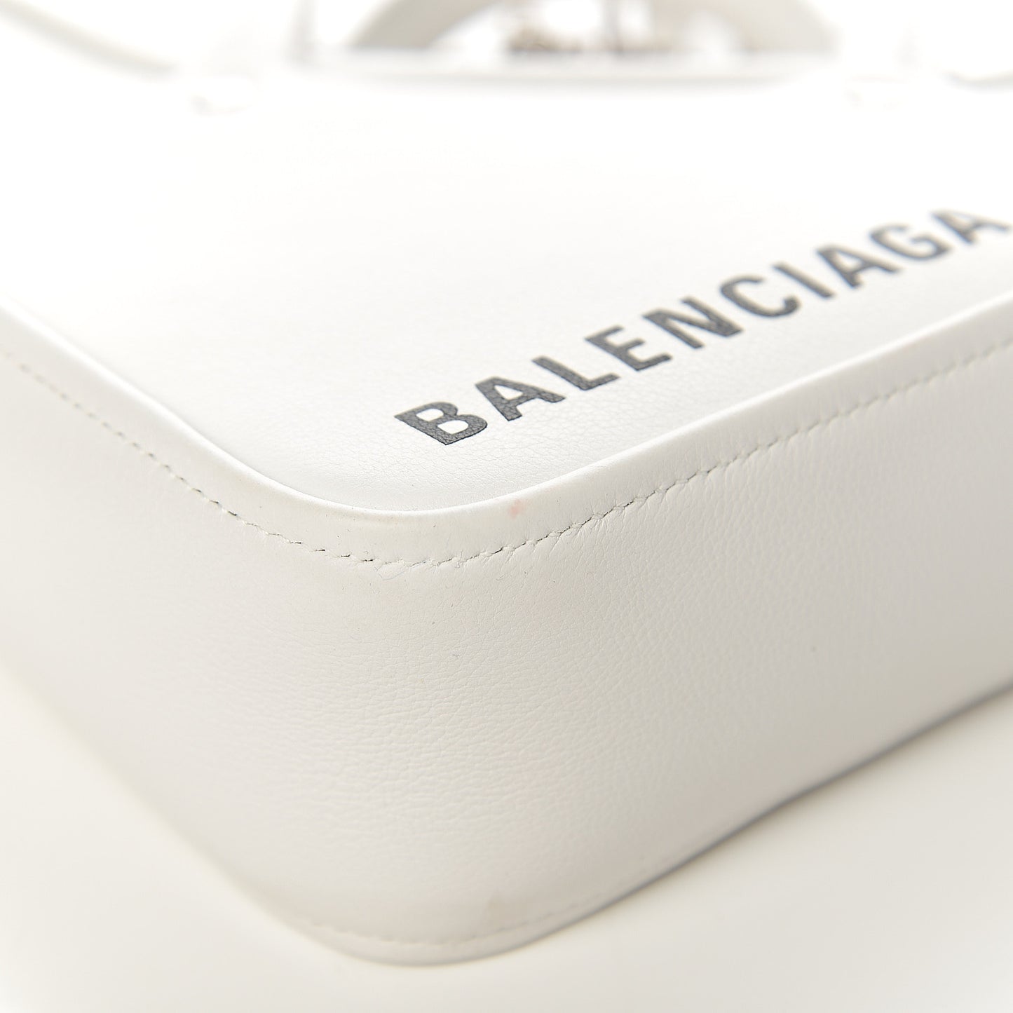 Calfskin XS Triangle Chain Duffle White