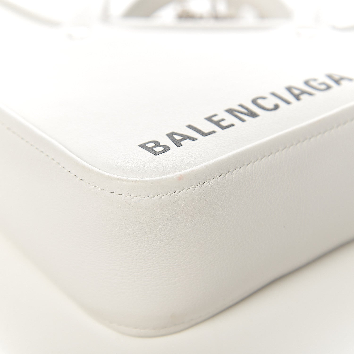 Balenciaga Calfskin XS Triangle Chain Duffle White 6 of 8
