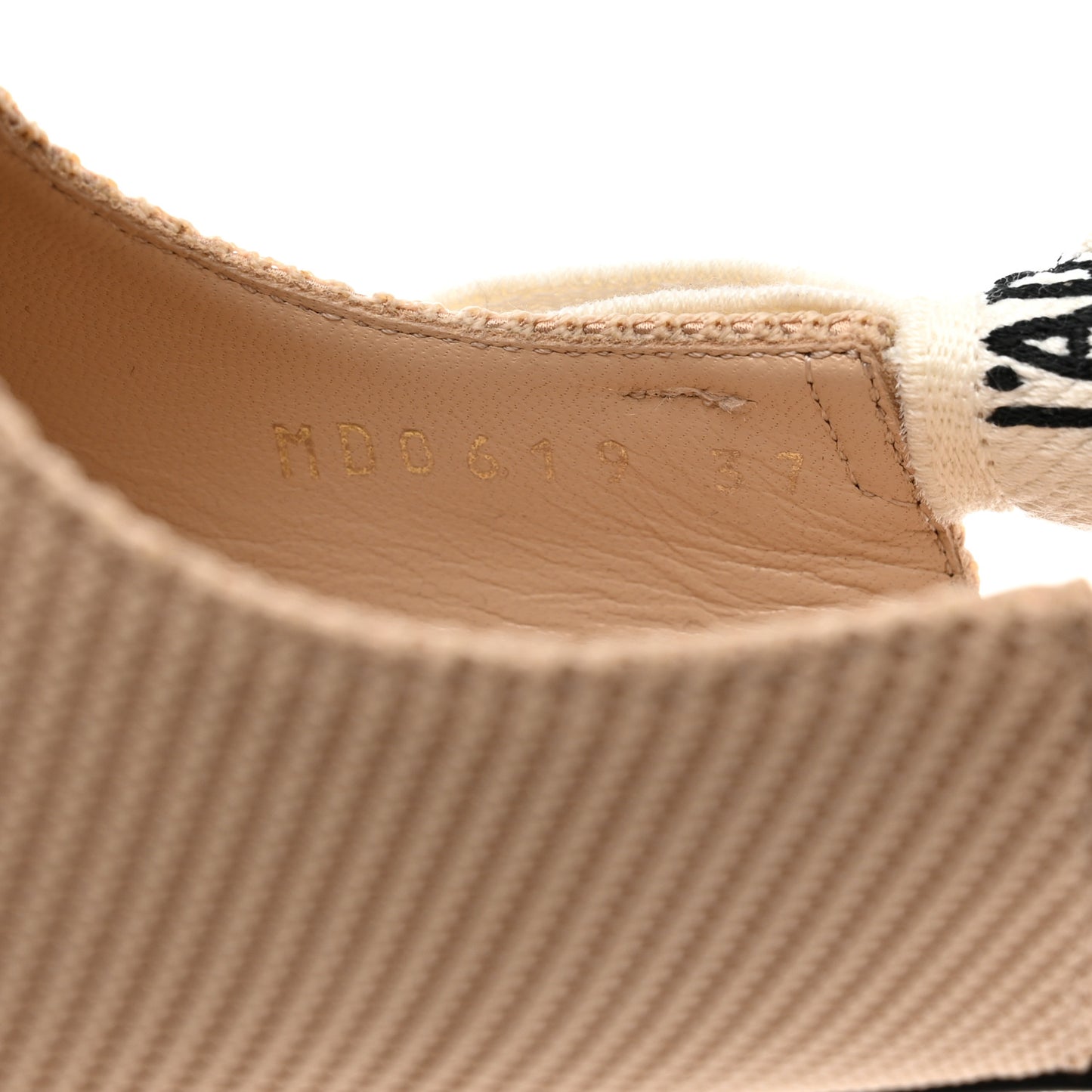 Technical Canvas Ribbon J'Adior Slingback 100mm Pumps 37 Powder Nude