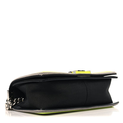 Chanel Canvas Quilted Medium Fluo Boy Flap Black Grey Yellow 4 of 11