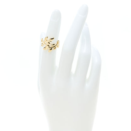Tiffany 18K Yellow Gold Paloma Picasso Olive Leaf Bypass Ring 48 4.5 2 of 5
