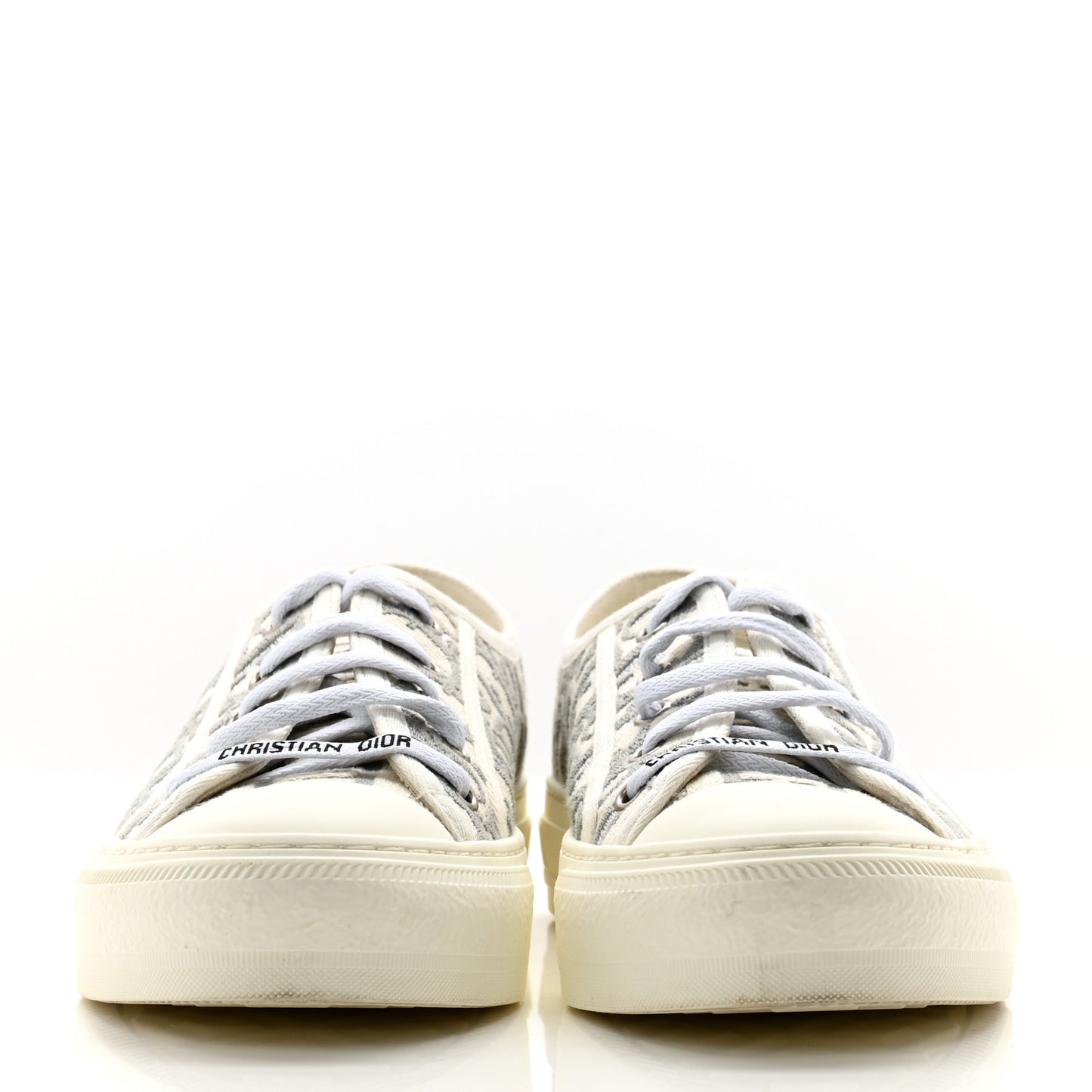 Canvas Oblique Walk'N'Dior Low Top Sneakers 38 Grey Stone