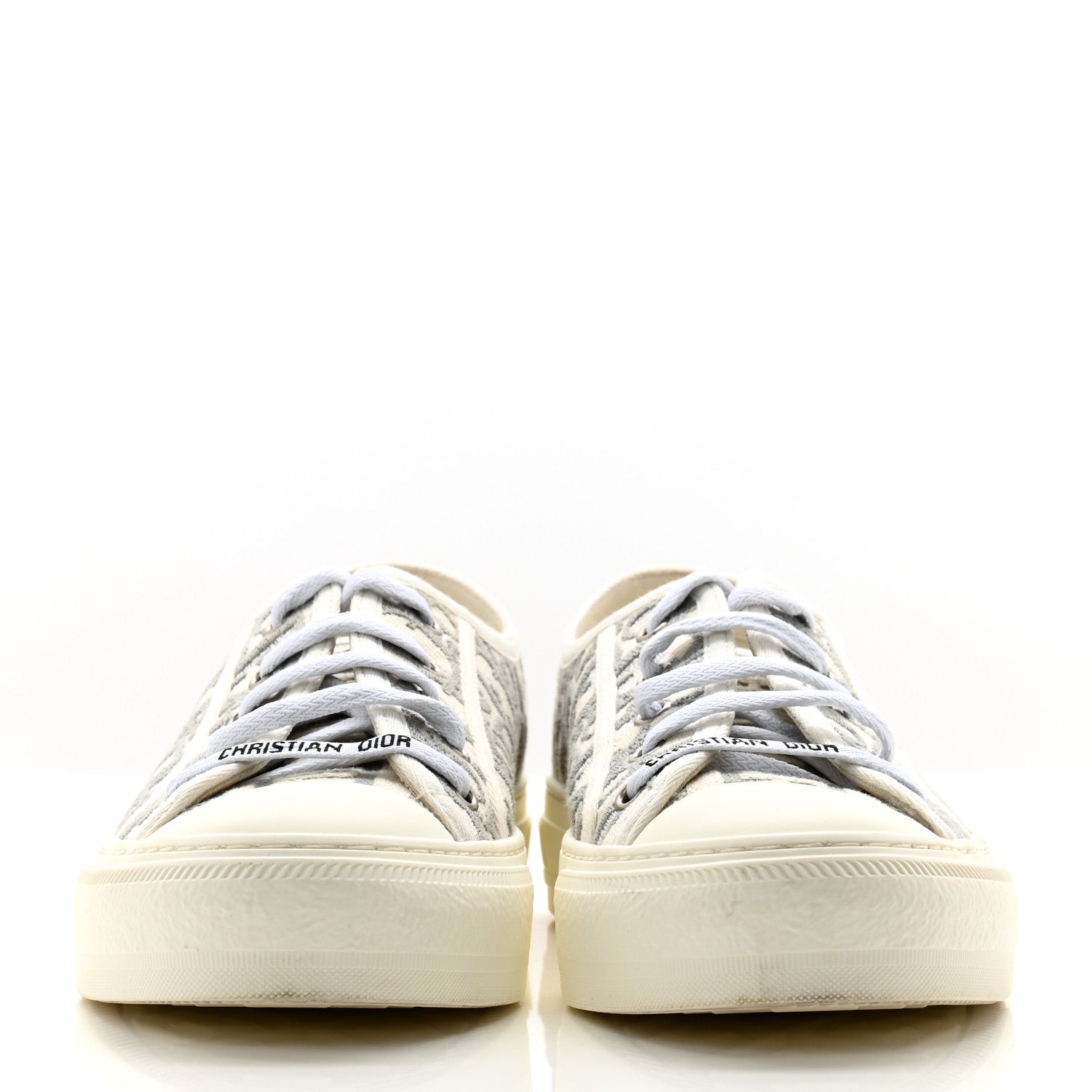 Christian Dior Canvas Oblique Walk'N'Dior Low Top Sneakers 38 Grey Stone 2 of 10