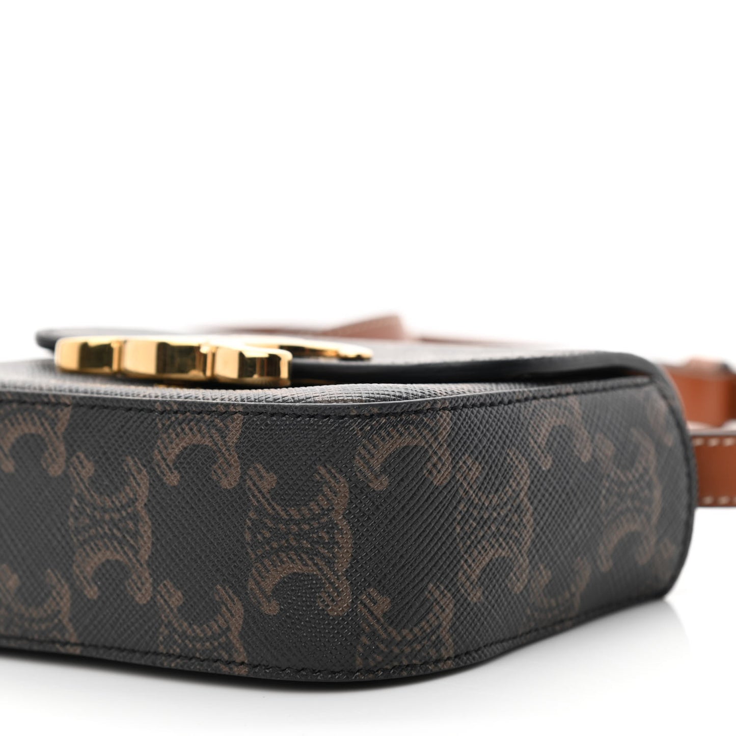 Triomphe Canvas Calfskin Mini Triomphe Tan