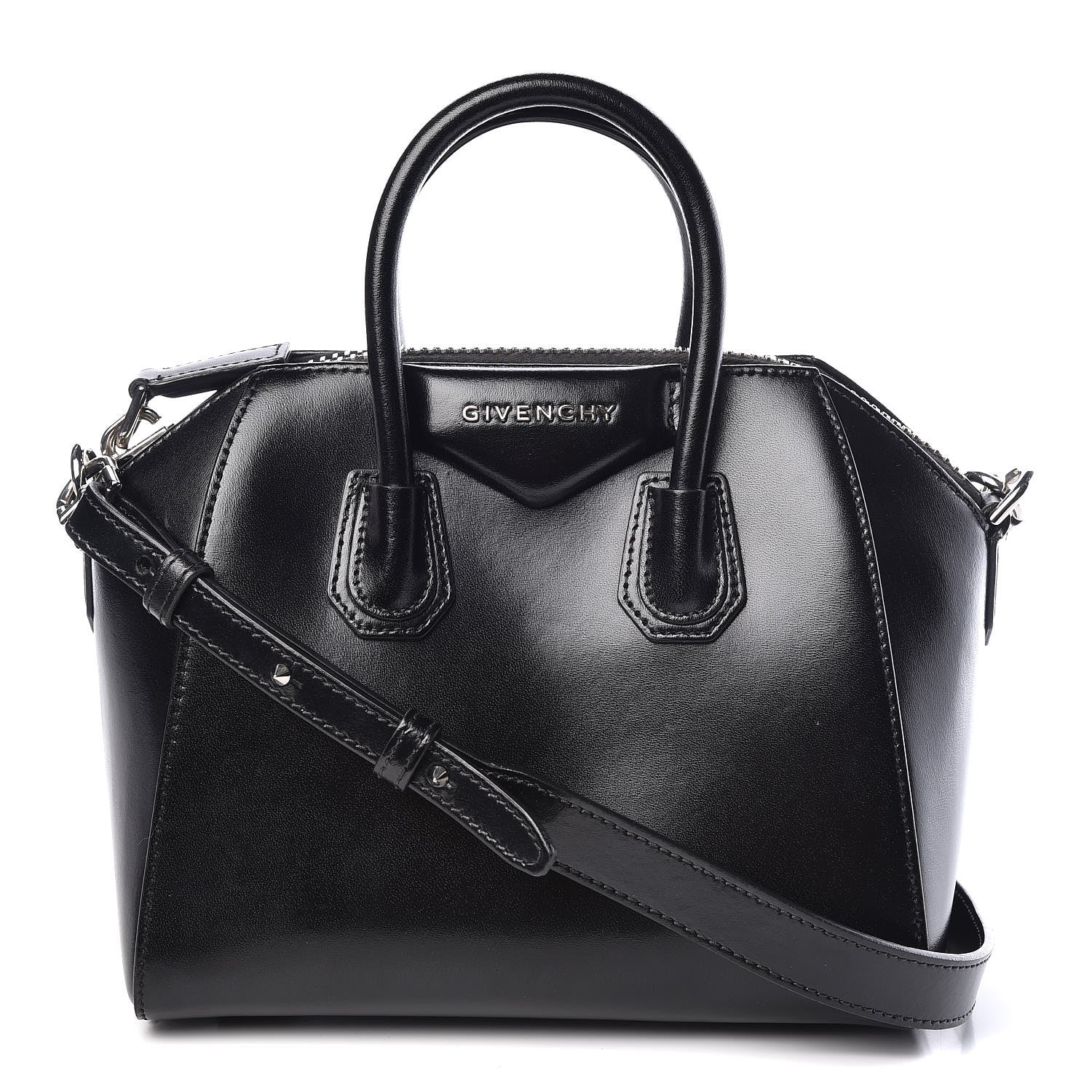 Givenchy Shiny Lord Calfskin Mini Antigona Black 1 of 11